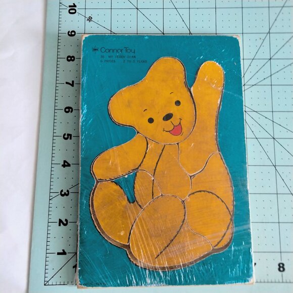 Connor Toy My Teddy Bear Wooden Puzzle 6 Piece Kids 2 to 5 Years Vintage - Picture 2 of 5